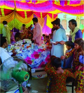 A healthcare camp serving a local community